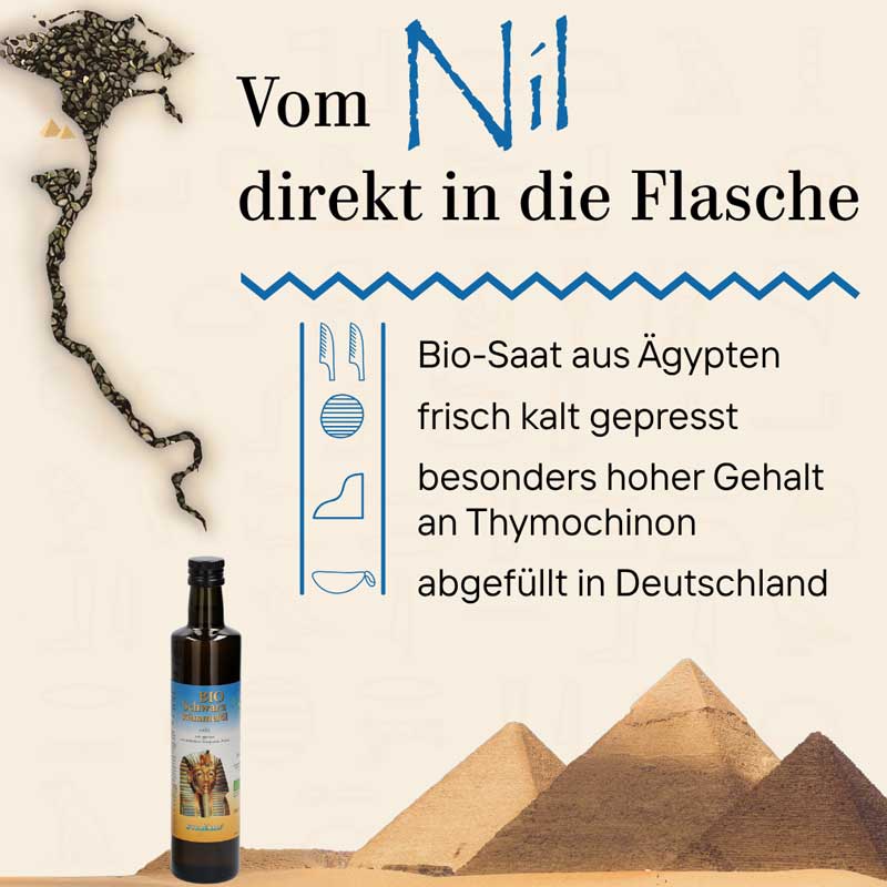 SCHWARZKÜMMEL BIO ägypt.Öl 500 ml Öl