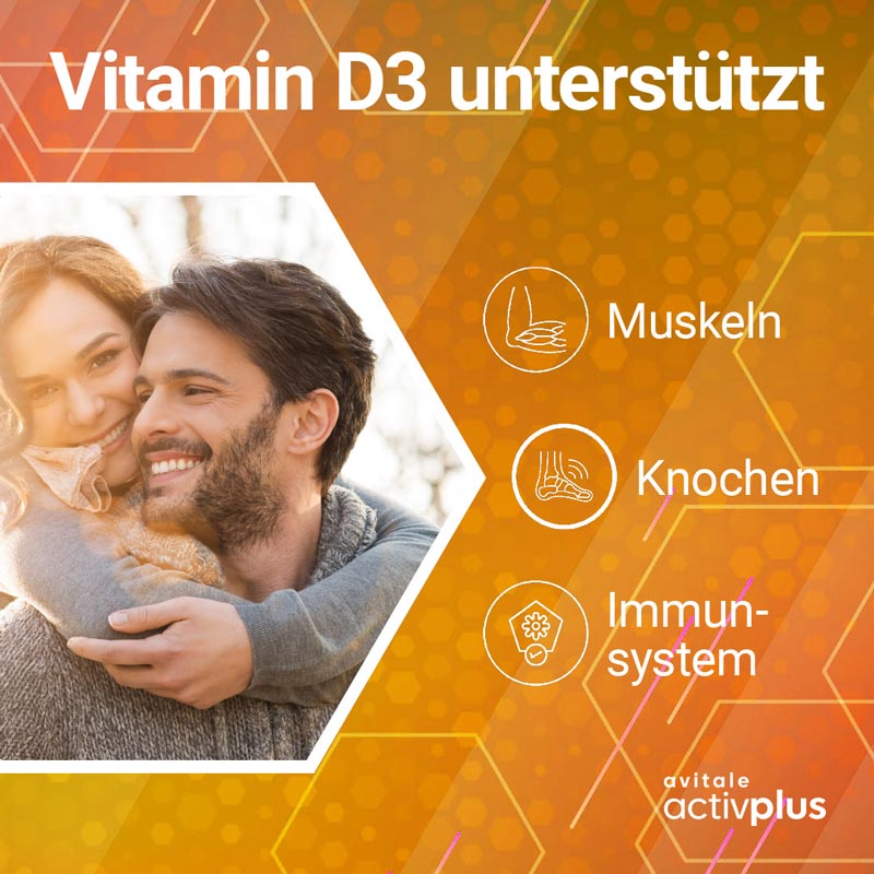 avitale activplus VITAMIN D3 5000 I.E. + K2 DEPOT  180 St Tabletten