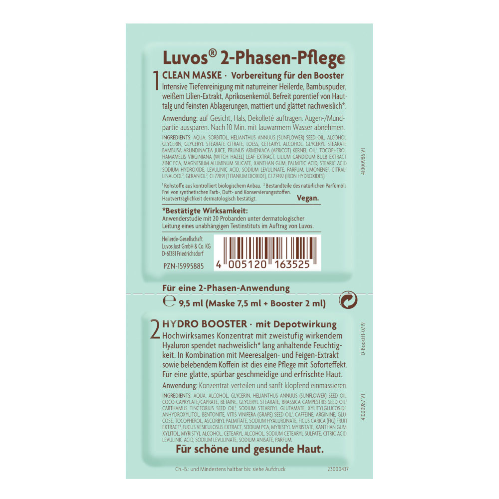 Luvos HEILERDE HYDRO BOOSTER 1 Packung Gesichtsmaske