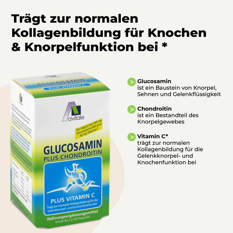 Avitale GLUCOSAMIN 500 mg+Chondroitin 400 mg Kapseln 90 St Kapseln