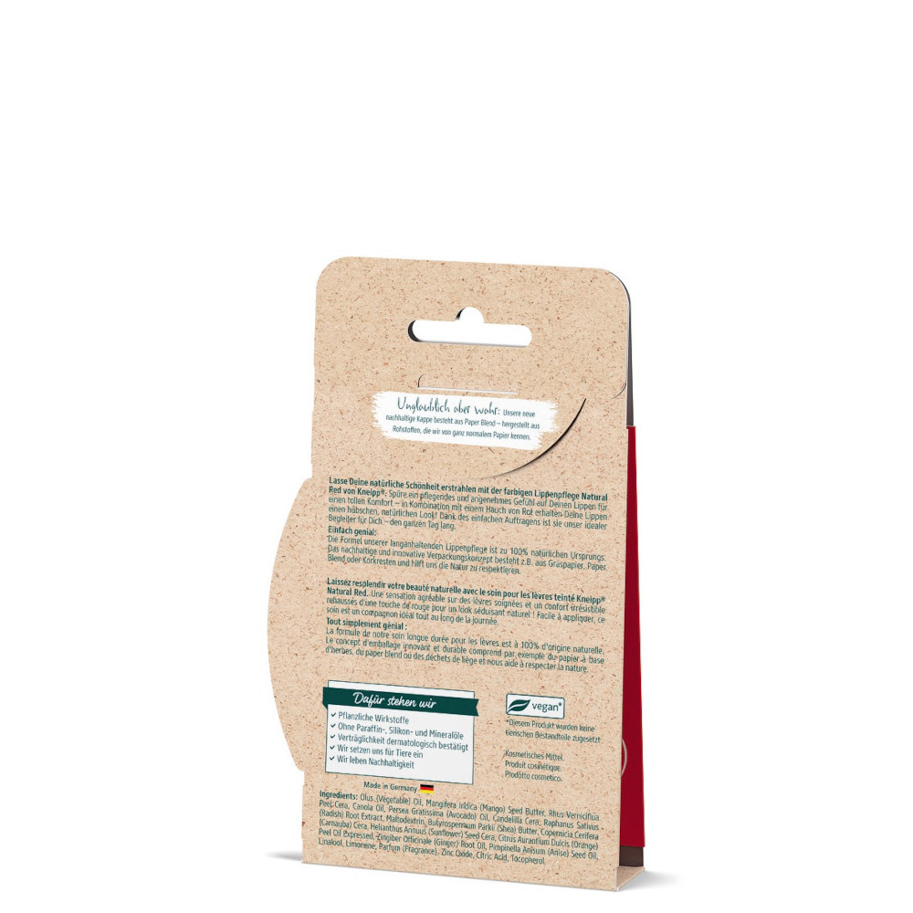 Kneipp FARBIGE LIPPENPFLEGE NATURAL RED 3.5 g Stifte