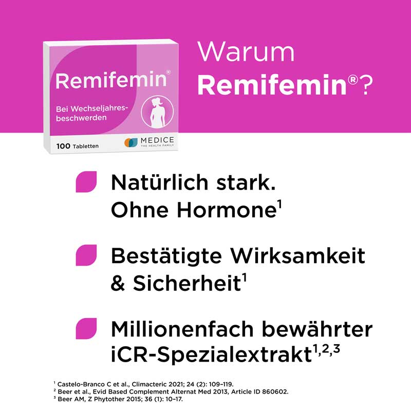 Remifemin bei Wechseljahresbeschwerden 100 St Tabletten