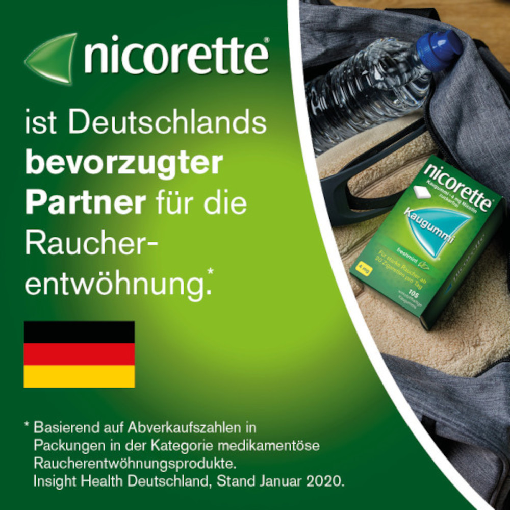 nicorette 4 mg Nikotinkaugummi freshmint zur Raucherentwöhnung 210 St Kaugummi