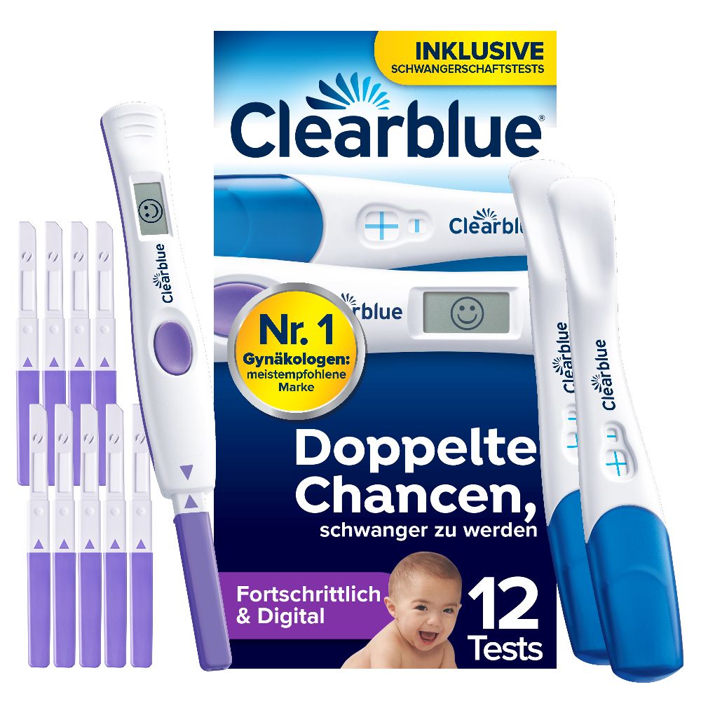 Clearblue Ovulation und Schwangerschaftstest 12 St Kombipackung