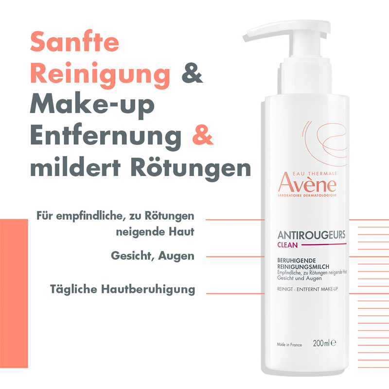 Avène Antirougeurs CLEAN Beruhigende Reinigungsmilch - Jetzt 20% sparen 200 ml Milch