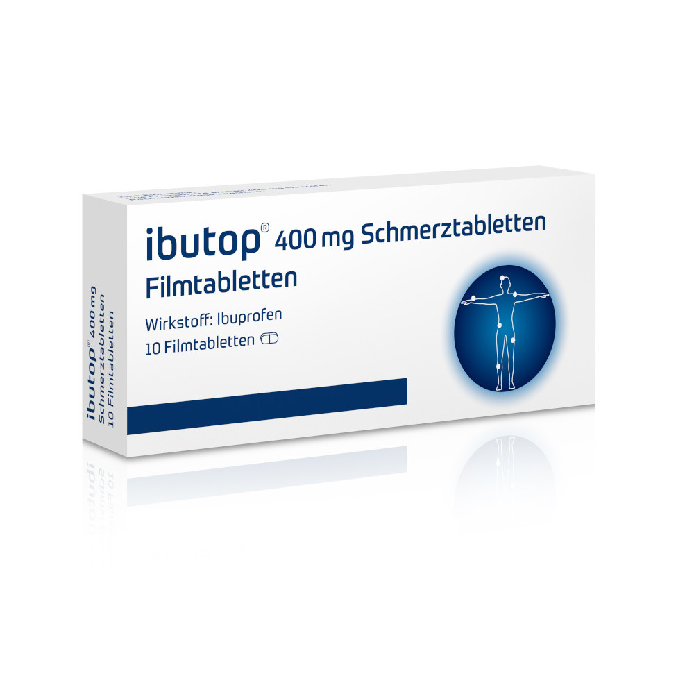 ibutop 400 mg bei Kopfschmerzen, Zahnschmerzen, Regelschmerzen und Fieber 10 St Filmtabletten
