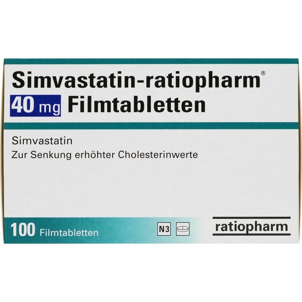 Simvastatin-ratiopharm 40mg 100 St Filmtabletten