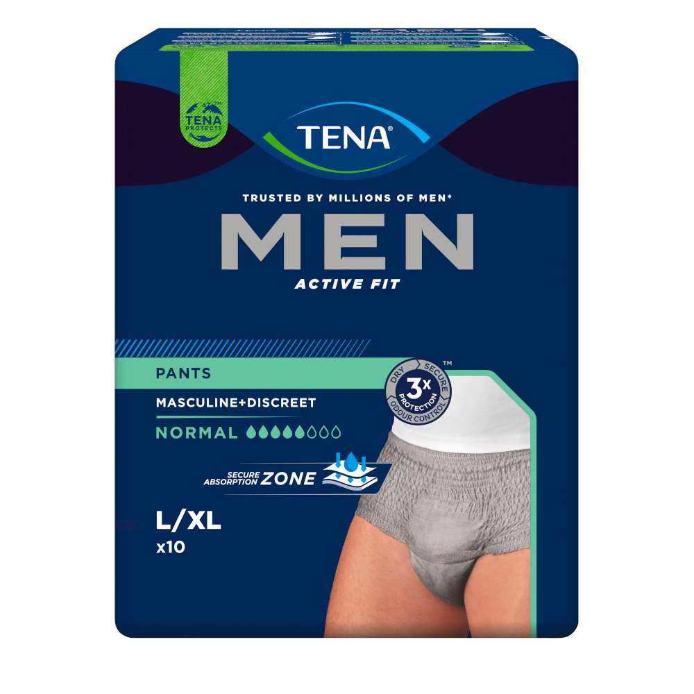 TENA MEN ACTIVE FIT PANTS NORMAL  L/XL 4X10 St