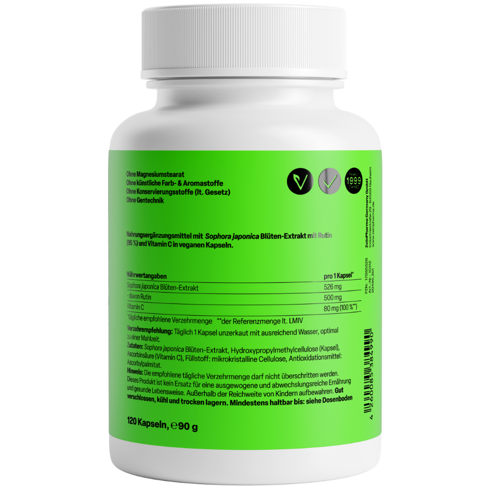 Zein Pharma Rutin + C - 500mg 120 St Kapseln