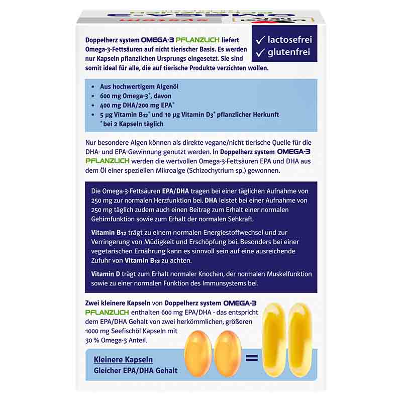 Doppelherz system OMEGA-3 PFLANZLICH 120 St Kapseln