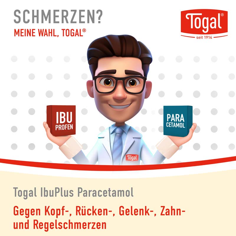Togal IbuPlus Paracetamol 200 mg / 500 mg 20 St Filmtabletten