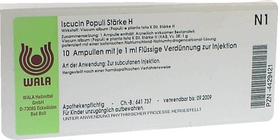 Iscucin populi Stärke H 10X1 ml Ampullen