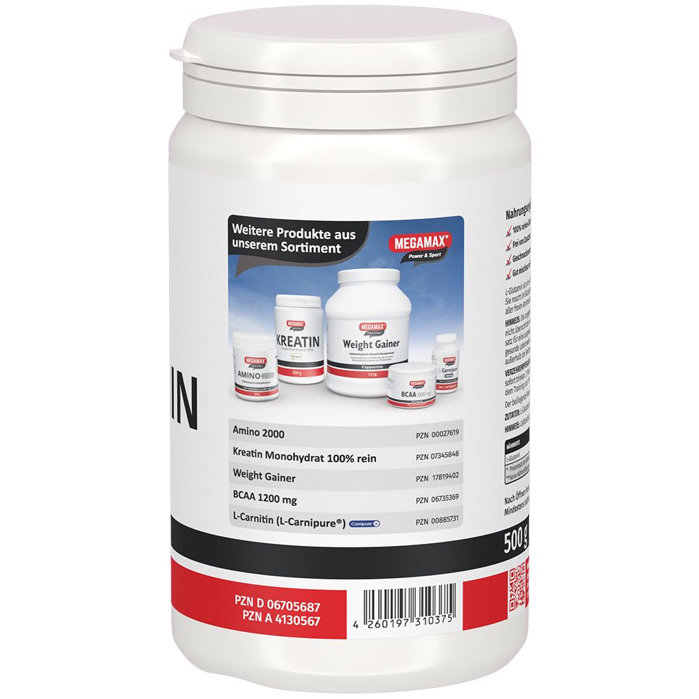 GLUTAMIN 100% rein Megamax Pulver 500 g Pulver