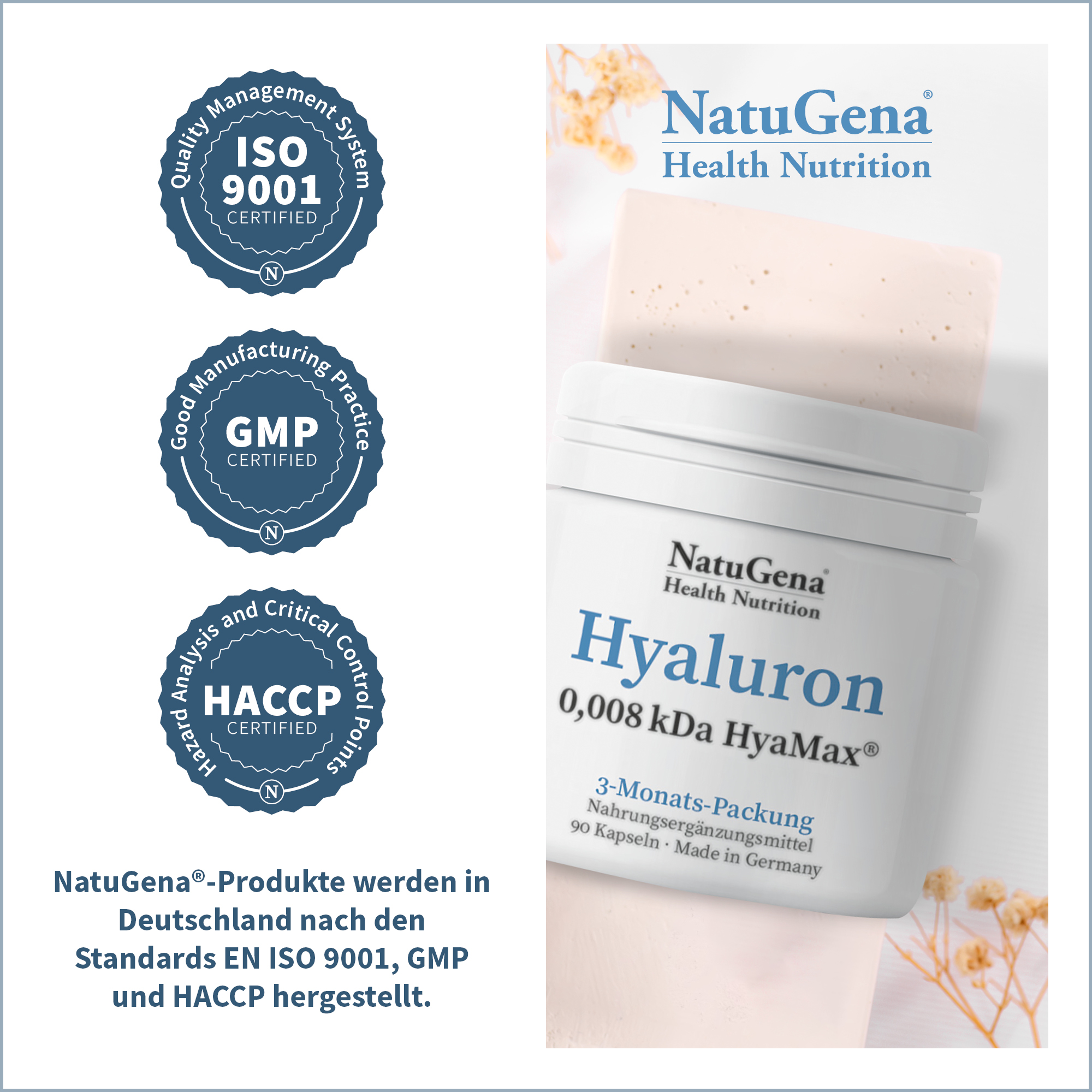 NatuGena Hyaluron 90 St Kapseln