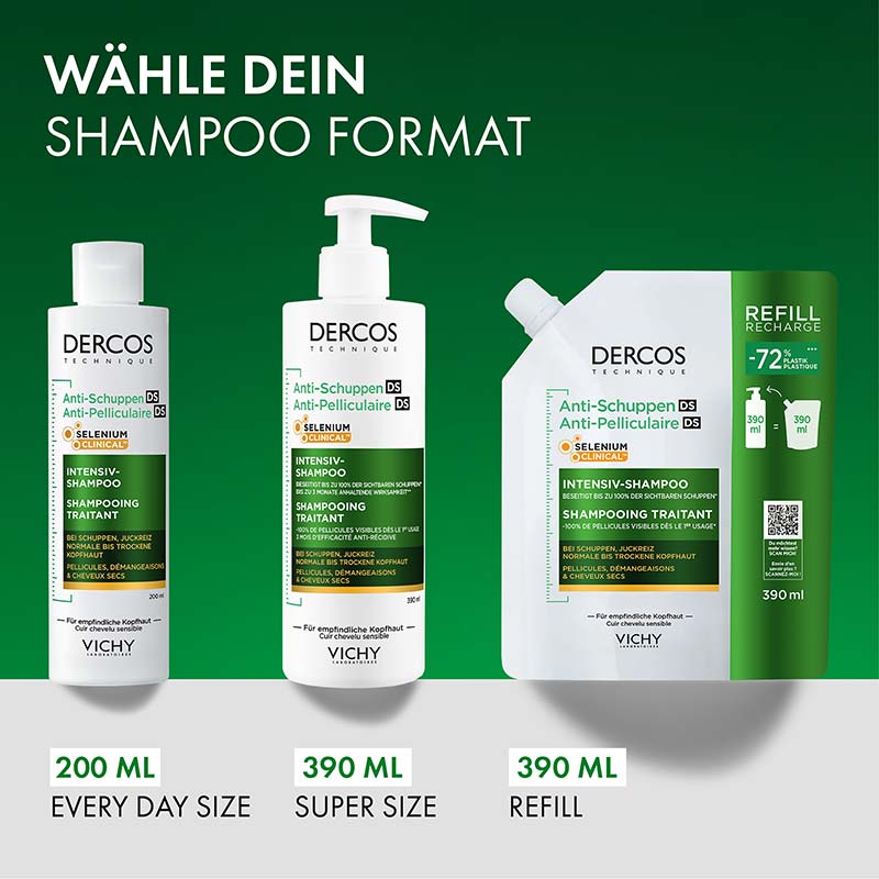 VICHY DERCOS Anti-Schuppen Shampoo trockene Kopfhaut  390 ml Shampoo