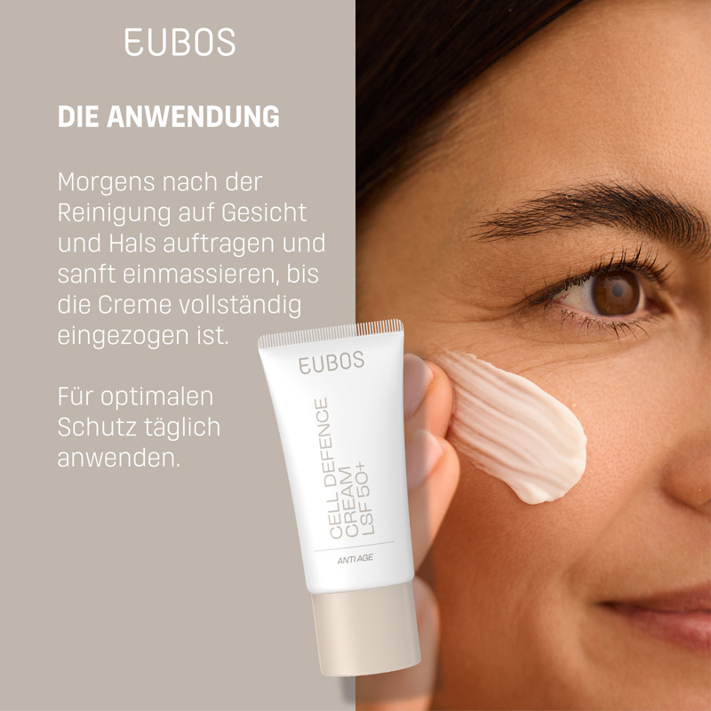 EUBOS CELL DEFENCE CREAM LSF 50+ ANTI AGE 50 ml Tagescreme