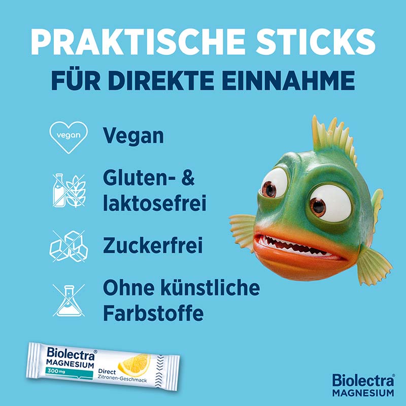 Biolectra MAGNESIUM 300mg Direct Zitrone  60 St Pellets