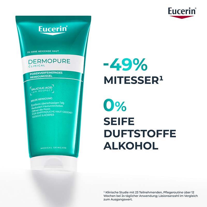 Eucerin DERMOPURE CLINICAL PORENVERFEINERNDES REINIGUNGSGEL 200 ml Gel