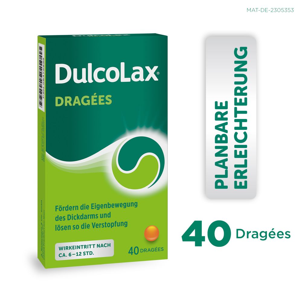 DulcoLax DRAGÉES - Abführmittel bei Verstopfung  40 St Tabletten magensaftresistent