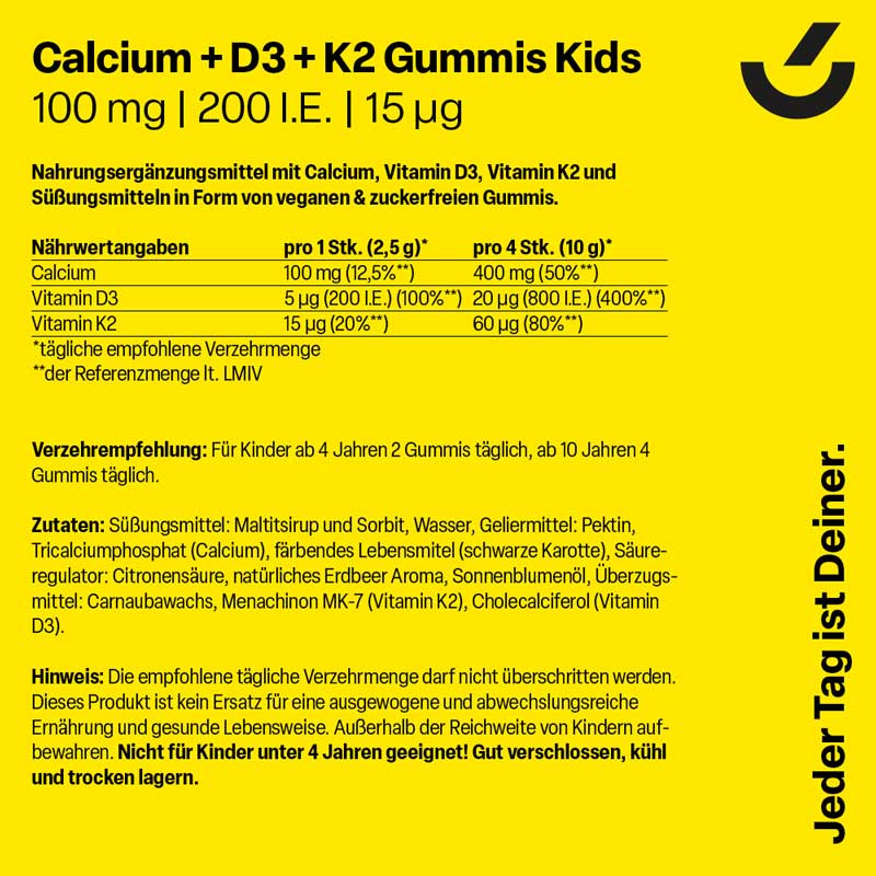 Zein PHARMA Kids Calcium + D3 + K2 Gummis 60 St Kaudragees