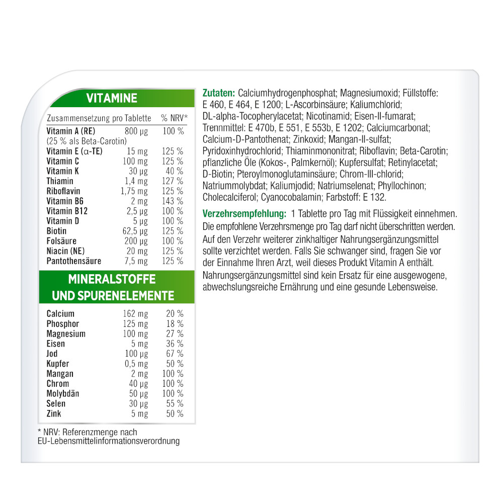 Centrum von A bis Zink  180 St Tabletten