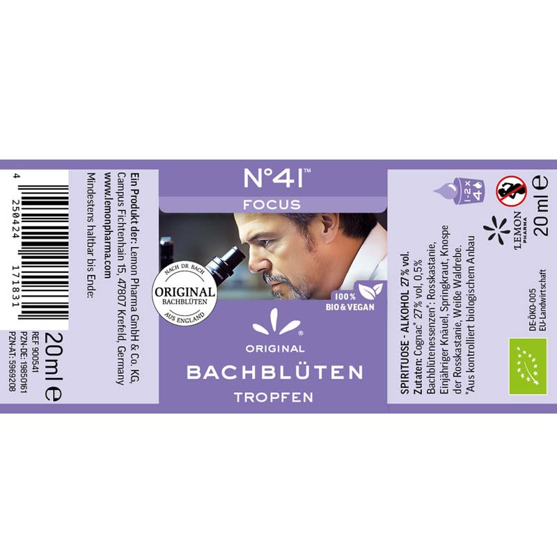 № 41 FOCUS BACHBLÜTEN TROPFEN 20 ml Tropfen zum Einnehmen