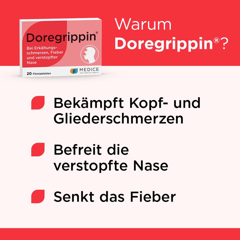 Doregrippin Tabletten bei grippalen Infekten 20 St Tabletten