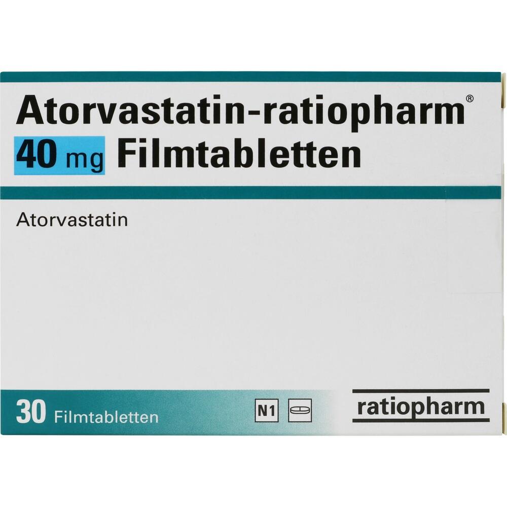 Atorvastatin-ratiopharm 40mg 30 St Filmtabletten