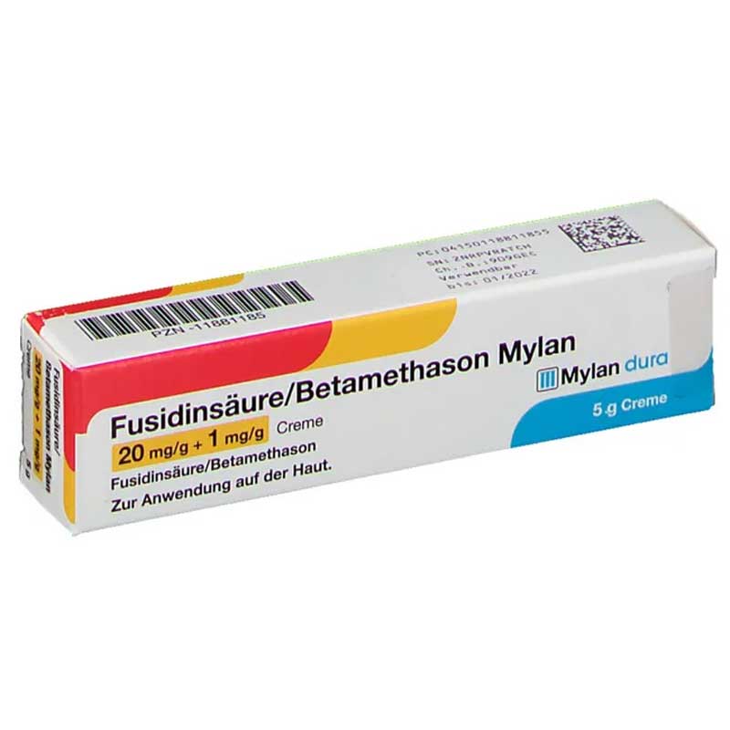 FUSIDINSÄURE/BETAMETHASON Mylan 20 mg/g+1 mg/g Cr. 5 g Creme