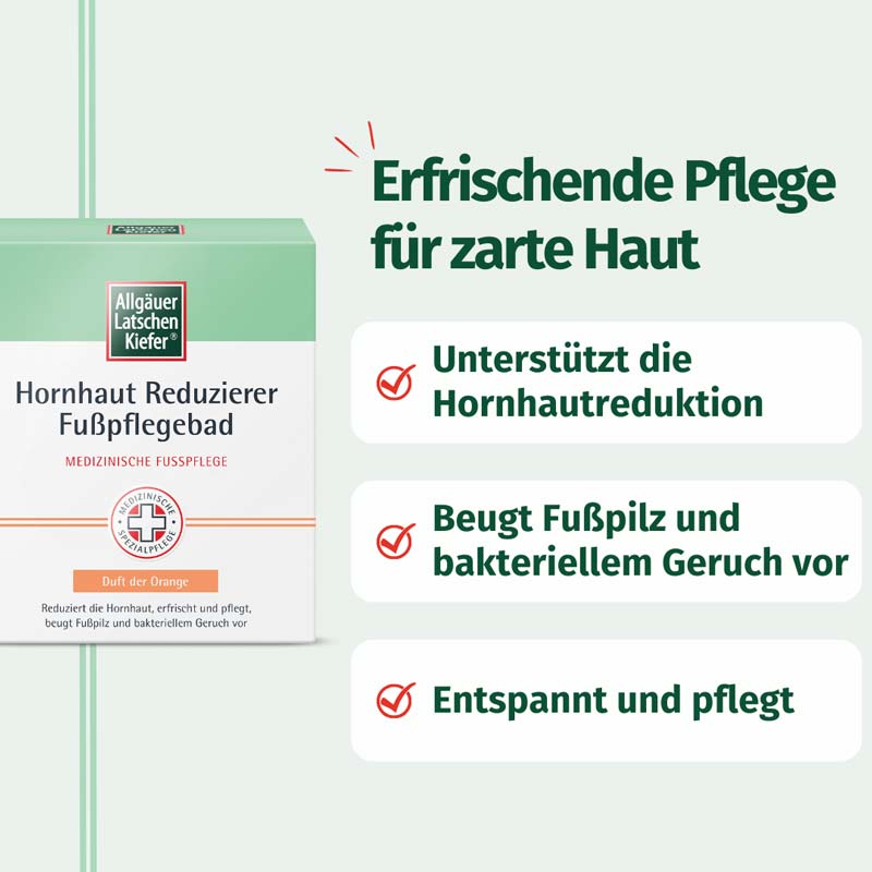 Allgäuer Latschen Kiefer Hornhaut Reduzierer Fußpflegebad  10X10 g Bad