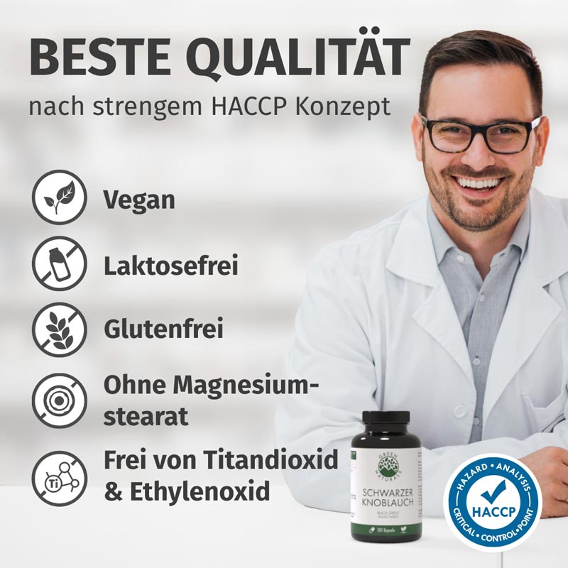GREEN NATURALS Schwarzer Knoblauch 600mg 180 St Kapseln