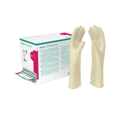B. Braun VASCO OP Sensitive Handschuhe – Steril, Puderfrei, Größe 8, 2 Stück