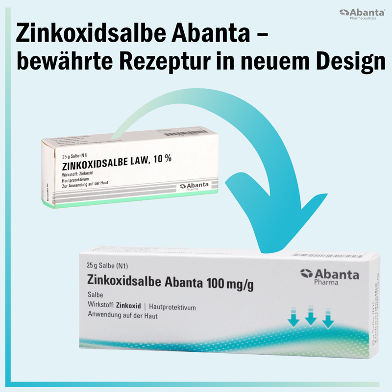 Zinkoxidsalbe Abanta 100 mg/g 25 g Salbe