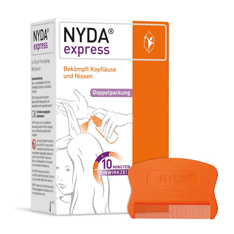 NYDA express gegen Läuse & Nissen 2x50ml 2X50 ml Pumplösung