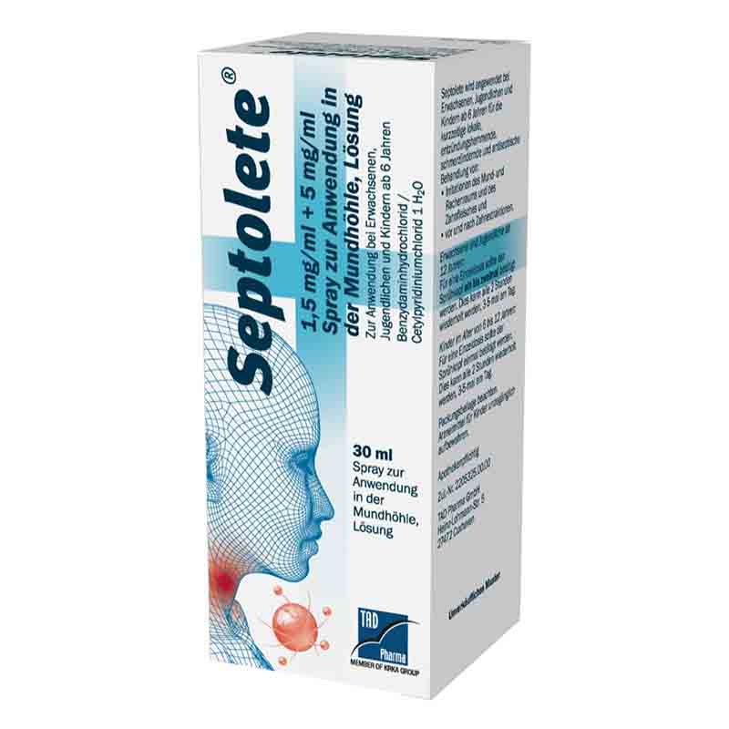 Septolete 1,5 mg/ml + 5 mg/ml Spray 30 ml Spray