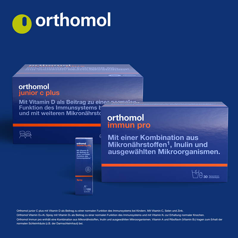 orthomol immun - Mikronährstoffe mit Vitamin C, Vitamin D und Zink - Trinkampullen/Tabletten
