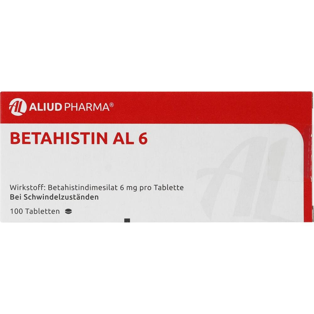 BETAHISTIN AL 6 Tabletten 100 St Tabletten