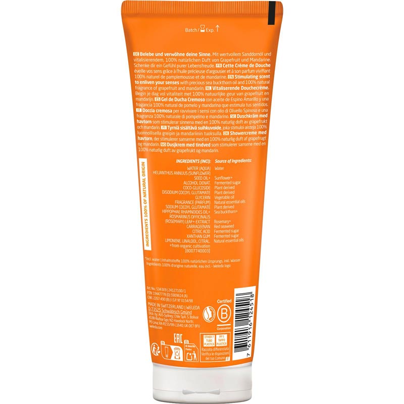 Weleda Vitality Shower Cream Sanddorn 200 ml Duschgel