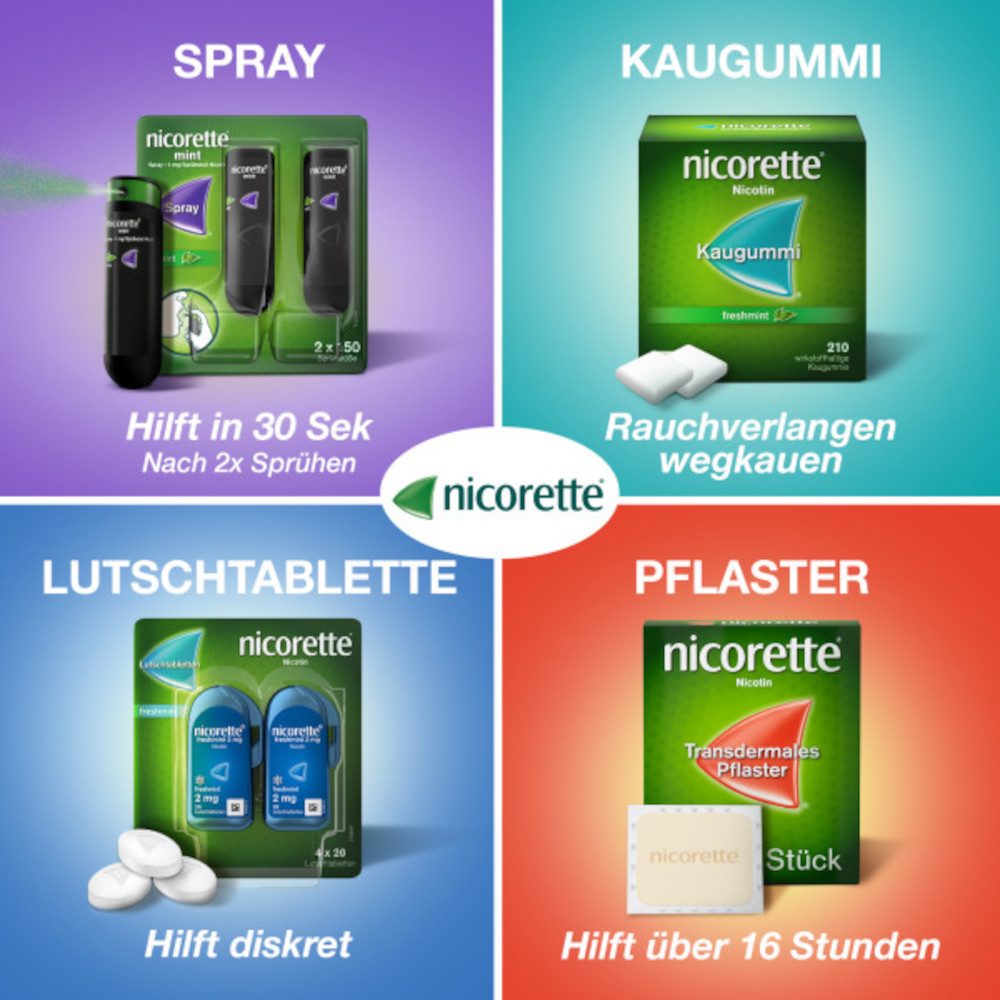 nicorette 4 mg Nikotinkaugummi freshfruit zur Raucherentwöhnung 210 St Kaugummi