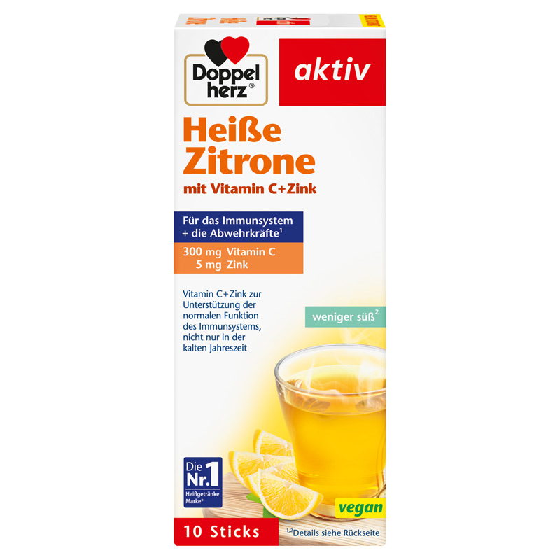 Doppelherz aktiv Heiße Zitrone mit Vitamin C + Zink 10 St Granulat