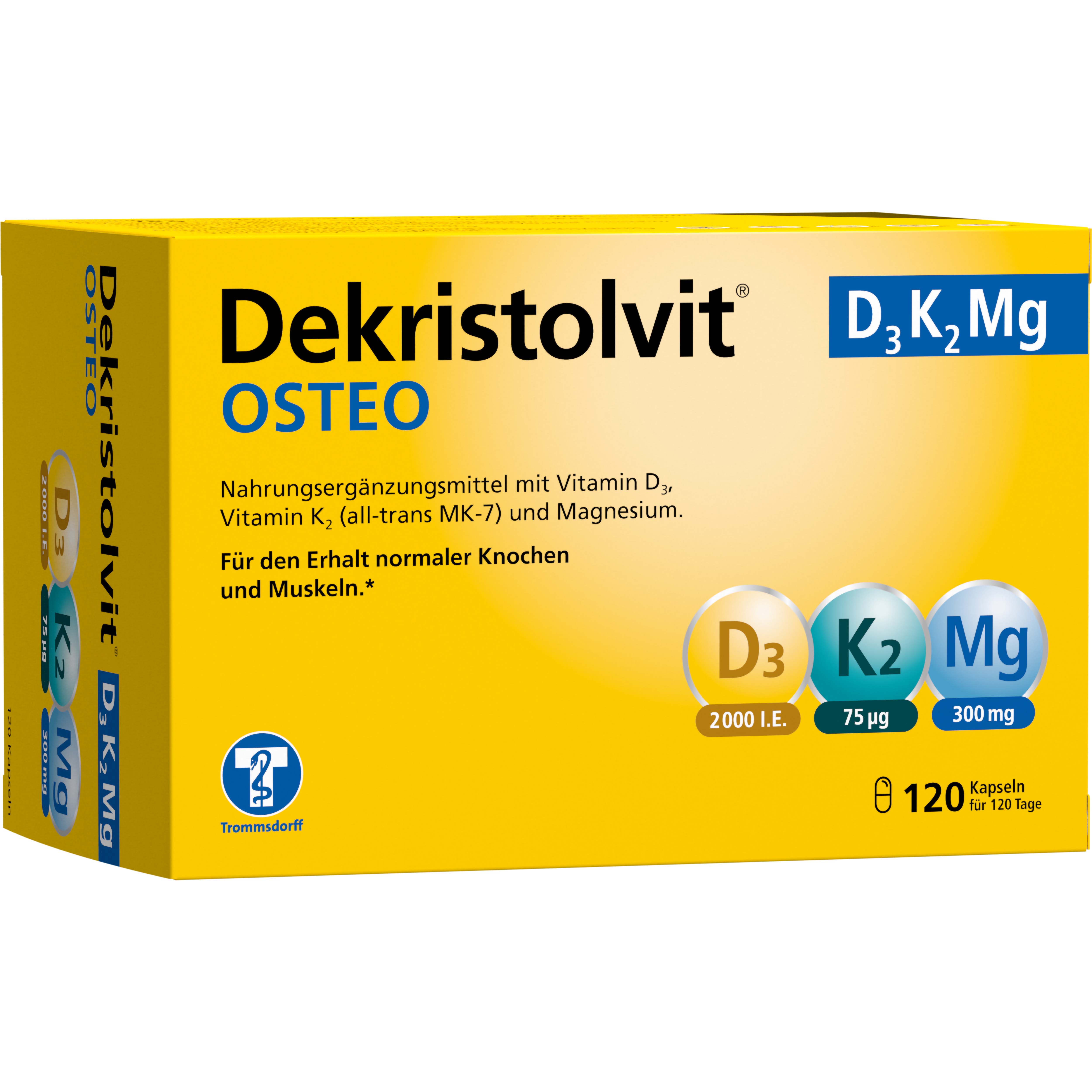 Dekristolvit OSTEO D3 K2 Mg 120 St Kapseln