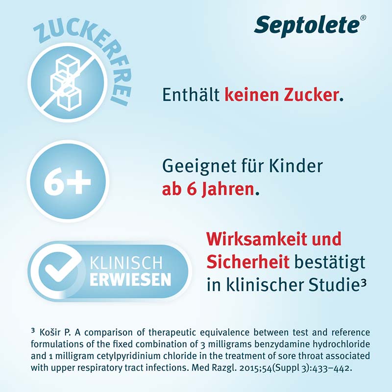 Septolete mit Zitronen-Honig-Geschmack 3 mg/1 mg 16 St Lutschtabletten