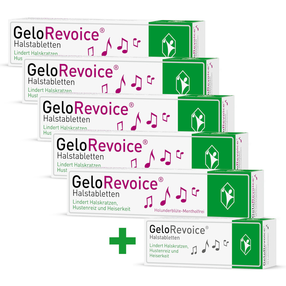 GeloRevoice Holunderblüte-Mentholfrei 5er Set 5X20 St Lutschtabletten