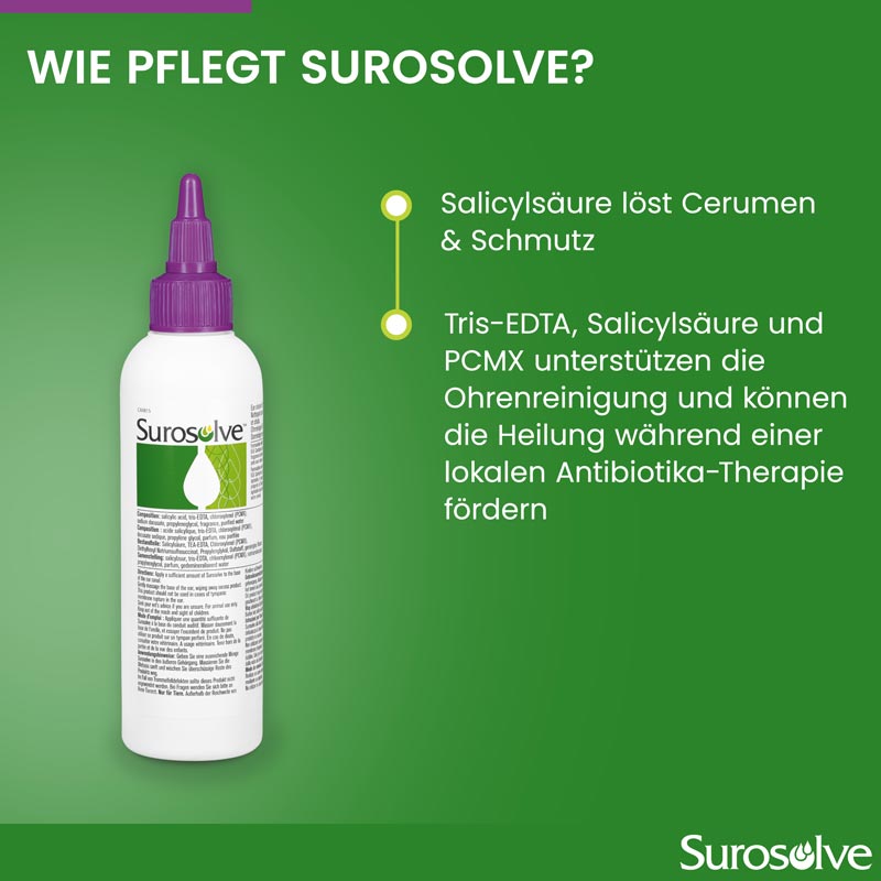 Surosolve Ohrreiniger vet. 125 ml Flüssigkeit