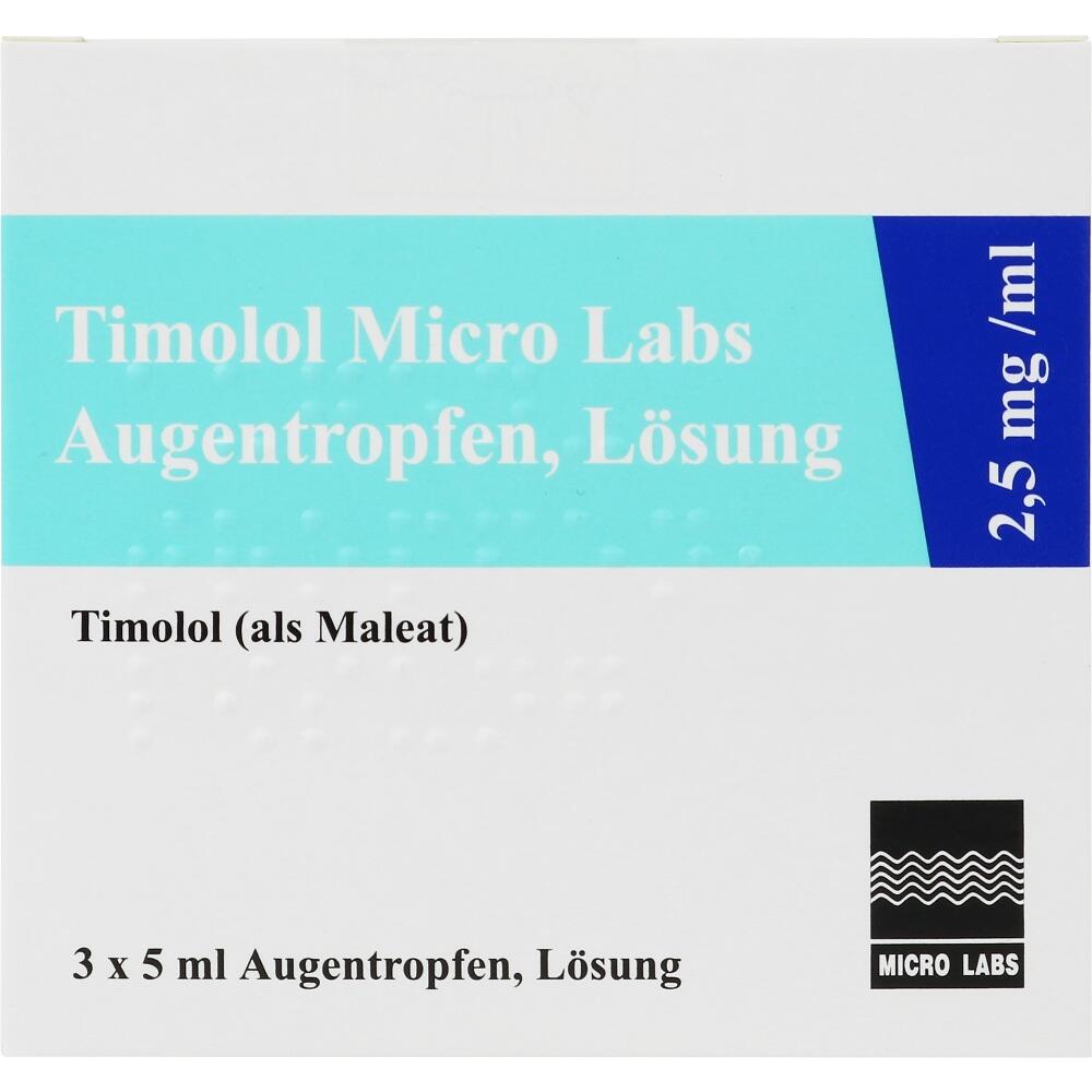 Timolol Micro Labs 2,5 mg/ml 3X5 ml Augentropfen