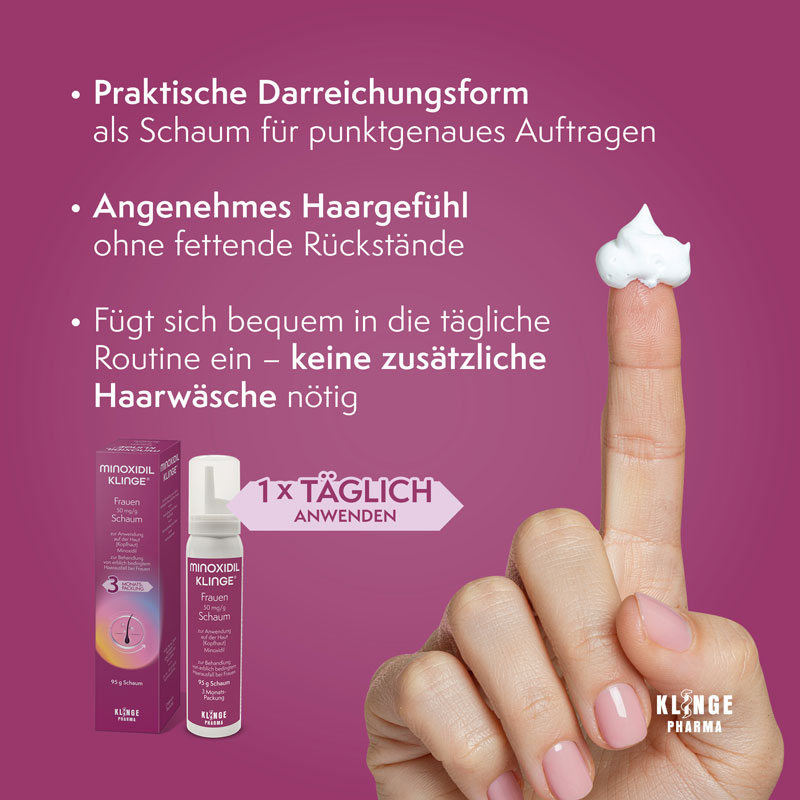 MINOXIDIL KLINGE FRAUEN 50mg/g 95 g Schaum