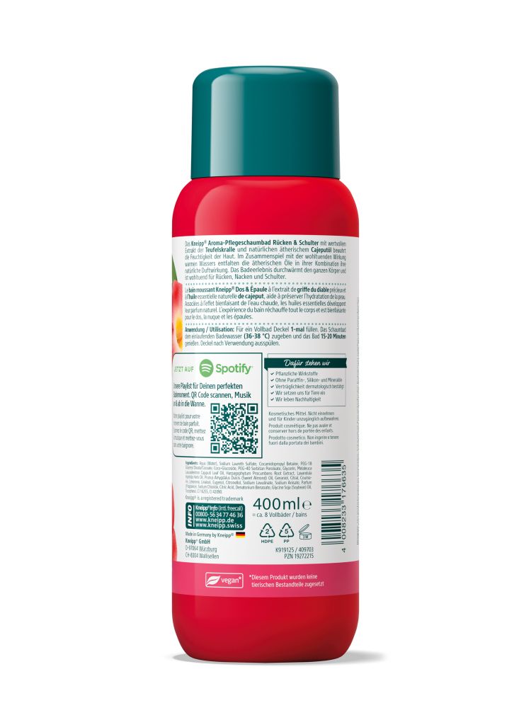 Kneipp Aroma-Pflegeschaumbad RÜCKEN & SCHULTER 400 ml Bad