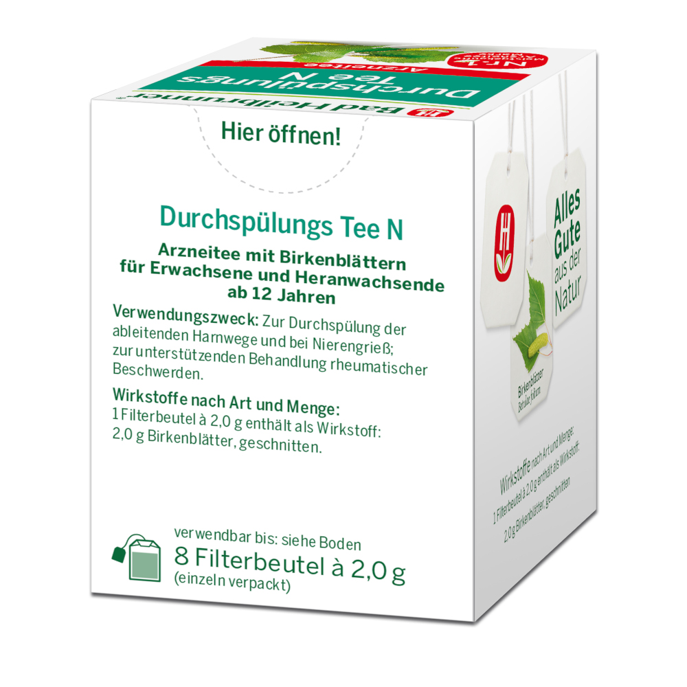 BAD HEILBRUNNER Durchspülungs Tee N Filterbeutel 8X2.0 g Filterbeutel