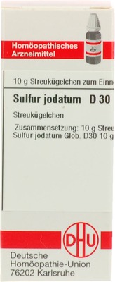 SULFUR JODATUM D 30 Globuli 10 g Globuli