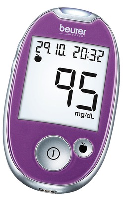 BEURER GL44 Blutzuckermessgerät mg/dl lila 1 St